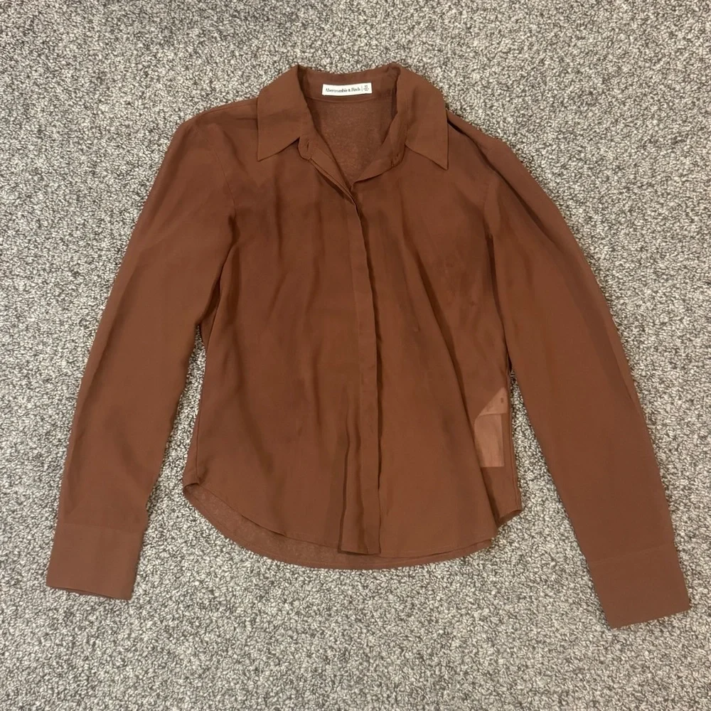 Abercrombie & Fitch Brown Crewneck Top - Picture 2 of 6